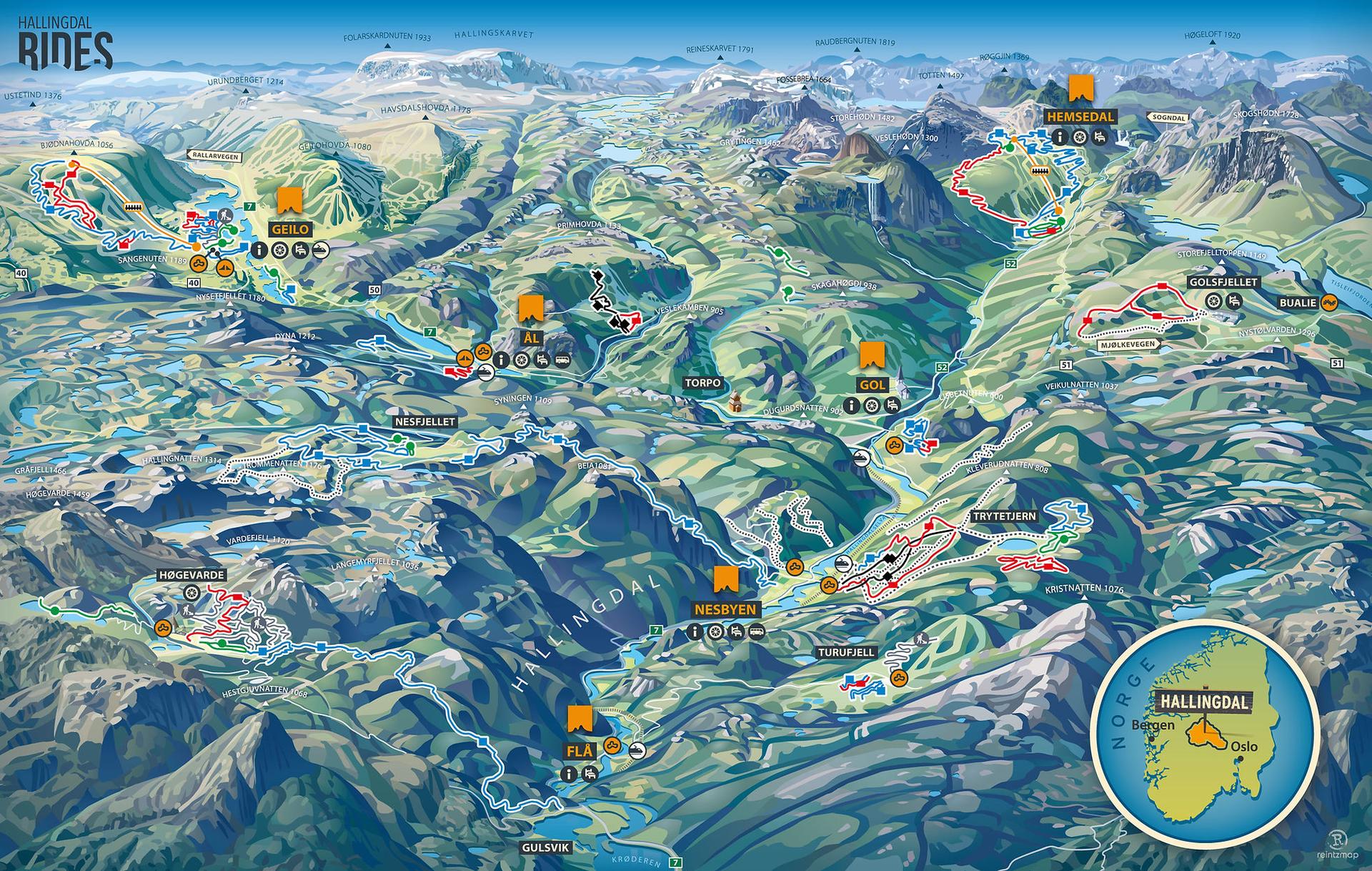 Hallingdal Rides Map